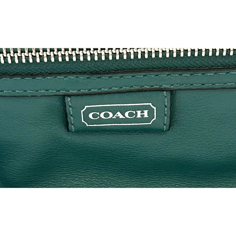COACH Teal Leather Daisy Mia Crossbody Shoulder Bag & Matching Wallet Set